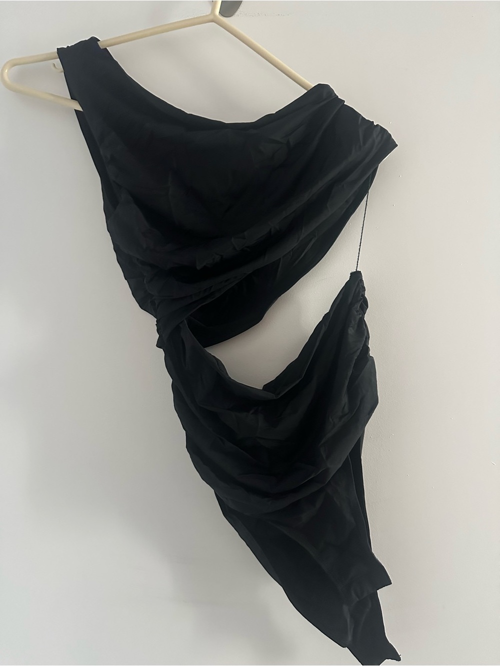 Zara Black Asymmetrical bodysuit